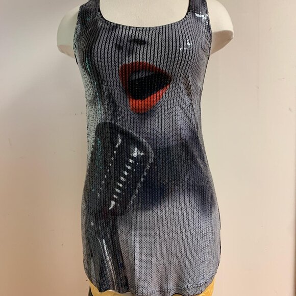 unbranded Dresses & Skirts - Cyber Y2K Sequined Leisel French Mini Dress